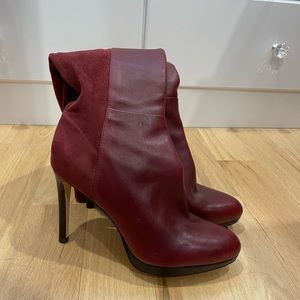 Nine West leather knee high, high heel boots, 8.5